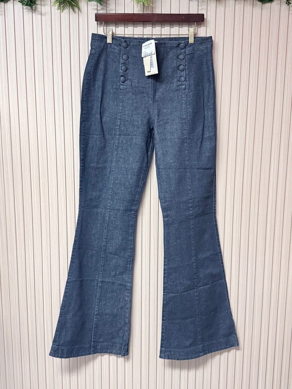 Trama Jeans Flare Fanny High Rise Denim Pants Size US 8 (BR 42)